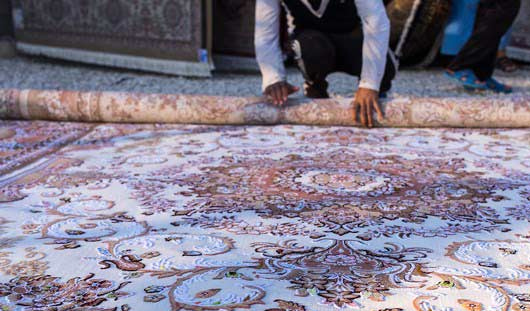 روش اصولی لول کردن قالی در قالیشویی قاسم آباد مشهد 